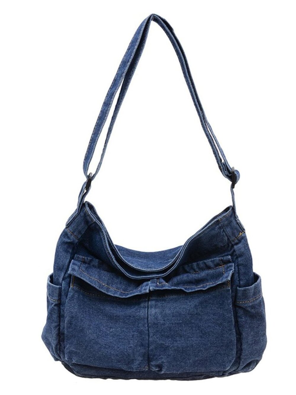 Denim Shoulder Bag for Women Men, Retro Canvas Messenger Crossbody Bag Purse